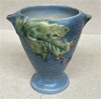 Roseville pottery blue green vase