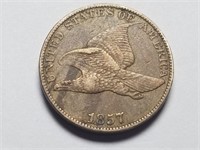 1857 Flying Eagle Cent Penny Very High Grade