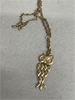 1960s Avon owl necklace