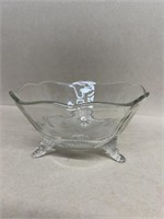 Footed clear bowl