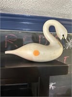 Signed Wooden Swan Decoy