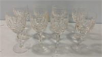 8 Waterford Crystal Small Wine Glasses