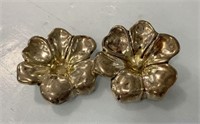 .925 Sterling Flower Earrings