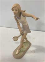 LLADRO Porcelain Tennis Player Figurine