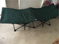 Fold out cot in a bag