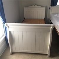 Twin bed frame  with rails and plywood base