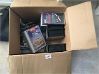 Flight tapes VHS and box fan
