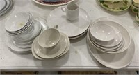 Assorted Group of White China