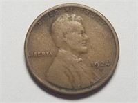 1924 S Lincoln Cent Wheat Penny High Grade