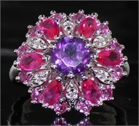 Stunning 4.88 ct Ruby & Pink Sapphire Ring