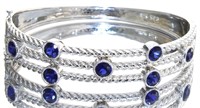 Quality 5.00 ct Sapphire Bangle Bracelet