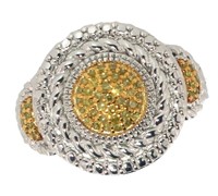 Stunning Fancy Yellow Diamond Designer Ring