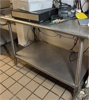 4' Stainless Steel Kitchen Food Prep Table