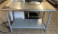 4' Stainless Steel Top Kitchen Food Prep Table