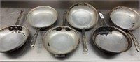 (6) 10 1/2"  Aluminum Commercial  Frying Pans
