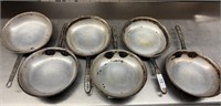 (6) 10 1/2" Aluminum Commercial Frying Pans