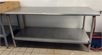 6’ Stainless Commercial Food Prep Table w/ Shelf