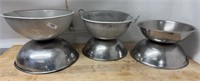 (5) Stainless & Aluminum Mixing Bowls, Collender