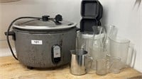 Panasonic Rice Cooker, Pitcher +  Containers