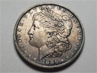 1886 Morgan Silver Dollar High Grade Toned