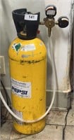 Yellow Carbon Dioxide Cylinder w/Gauge
