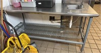 6’ Stainless Commercial Food Prep Table w/ Sink