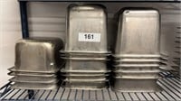 Lot of (17) Stainless Steel Tray Inserts