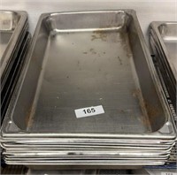 Lot (10) Stainless Steel Commercial Kitchen Pans