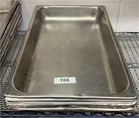 Lot (6) Stainless Steel Commercial Kitchen Pans