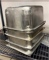 Lot (6) Stainless Steel Tray Inserts