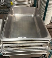 Lot of (6) Stainless Steel Tray Inserts