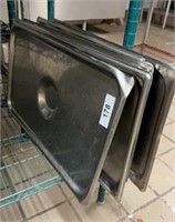 Lot of Stainless Steel Tray Insert Covers