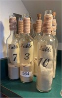 Lot Sand & Shells in Bottle Table Markers
