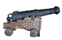 25" Cast Iron Yacht Ship Signal Cannon & Carriage