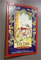 Metal Fat Tire Beer Advertising Sign