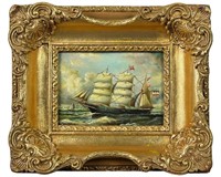19th C. Sailing Ship/ Clipper English Oil Painting