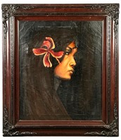 Don Rice- Island Girl Portrait Oil Painting