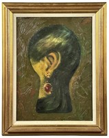 Arthur Ross- Ladies Ear Surrealistic Oil Painting
