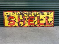 Original Shell Embossed Enamel Sign