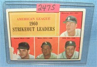 Amer. League 60's strike out leaders Baseball card