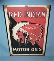 Red Indian motor oil retro style advertising sign