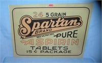 Spartan brand aspiren retro style advertising sign