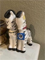 Vintage Ceramic Zebras