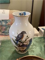 Kaiser Bluebirds Numbered Vase (danbury mint)