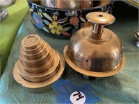 Pakistani Brass Scale Weights with Brass Bell