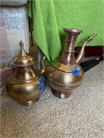 Two Vintage Copper Teapots (2pc)