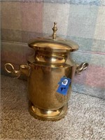Vintage Brass Ice Bucket with Elephant Handles (9"