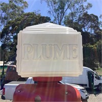 Original Plume Milk Glass Globe