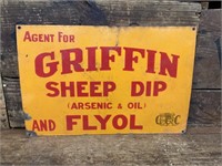 Original Griffin Sheep Dip and Flyol Enamel Sign
