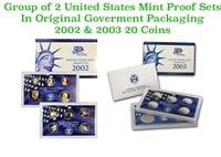 Group of 2 United States Mint Proof Sets 2002-2003